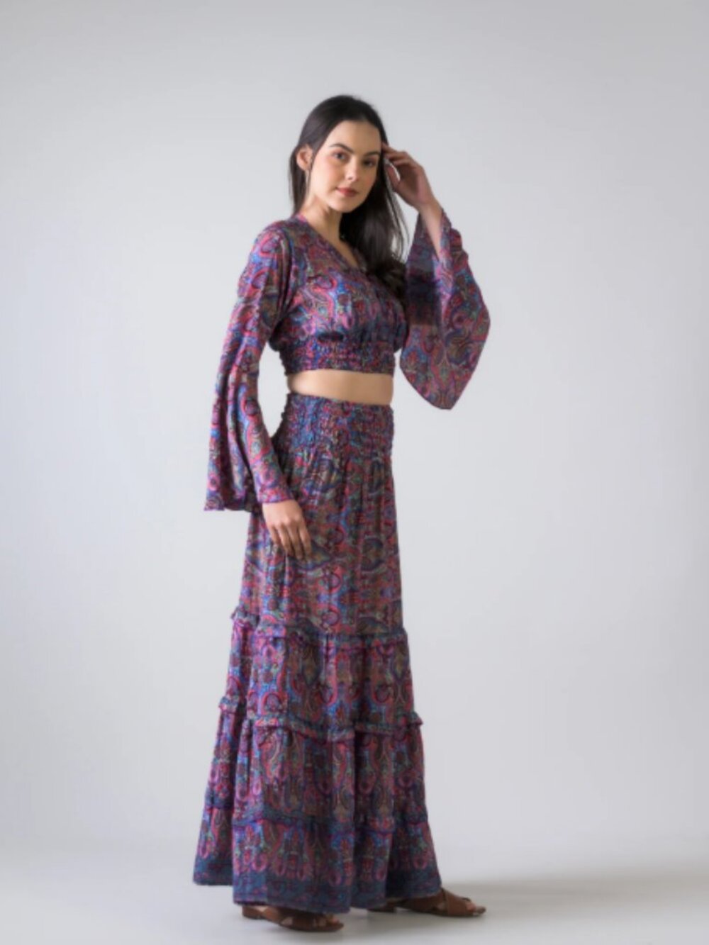 39.) Rhea Arya Top and Trouser Set - Picture 2 of 3